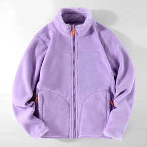 Veste polaire réversible unisexe Best Seller, polaire sherpa corail, fermeture éclair, double face, homme femme, haut, vêtements pour homme - Product Image 5