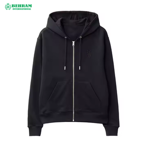 Sweat à capuche unisexe personnalisé avec fermeture éclair, 100 % coton molletonné French Terry, séchage rapide, respirant, hiver 2025 – Vente en gros - Product Image 2