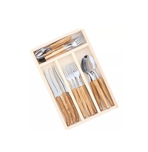 Admirable Design Table Decor Flatware Set Spoon Fork <b>Knife</b> Exclusive Quality Stainless Steel and Wooden Cutlery Set - Product Image 2