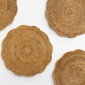 Elegant Bohemian-Style Handwoven Natural Seagrass <b>Placemats</b> Charger Plate Sustainable Bamboo Rattan Rustic Home Decor Dinning - Product Image 3