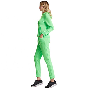 Women's Breathable Cotton Summer Tracksuit Long Sleeved Casual Outfit Hooded Sweatpants Heavyweight Plus Size Solid Pocket - Product Image 4