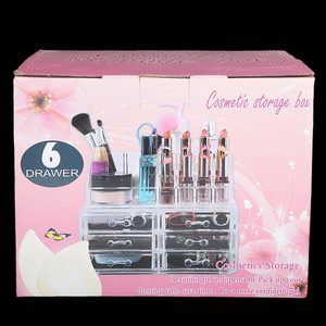 Acrylic Cosmetic <b>Makeup</b> Organizer Storage <b>Box</b> - White - Product Image 4
