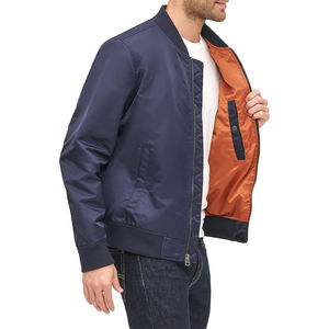 Diseño personalizado Venta caliente Slim Fit Alta calidad Hombres Chaqueta de bombardero Ropa de calle Ropa Casual Liso Hombres Chaqueta de Bombardero - Product Image 5