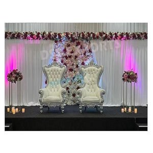 Wedding Bride Groom <b>Chairs</b> Heart Shape Fancy <b>Victorian</b> Modern Professional Treated Wood <b>Chairs</b> Set - Product Image 4