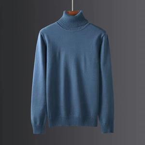Suéter básico de capas de invierno 2025, suéter de cuello alto para hombre, suéter de punto sólido para hombre, suéteres para hombre - Product Image 4