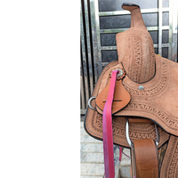 OEM Design personnalisé en cuir de qualité supérieure bande de cuir naturel de l'Ouest Selle de cheval coupe-ranch cordeur vers le bas