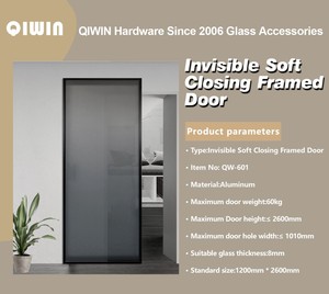 Qiwin Hidden theo dõi ma cửa trượt hệ thống mgaci đường sắt vô hình Cửa kính phần cứng mềm đóng cửa trượt cửa trackless cửa - Product Image 3