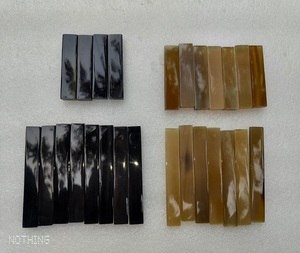 Tuerca de cuerno de búfalo de alta calidad, técnica de ágata pulida en blanco, el mejor precio para guitarra ecológica, artesanías naturales para Navidad - Product Image 1