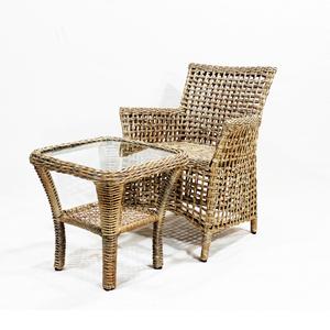 CH factory-Canapé-lit en rotin avec rangement intégré et coussins, idéal pour une utilisation extérieure élégante et confortable - Product Image 5