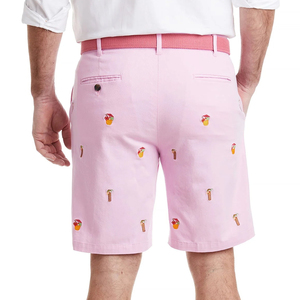 Pantalones cortos bordados para hombre ligeros de diseño OEM personalizado de MOQ bajo/pantalones cortos bordados cómodos para hombre - Product Image 2