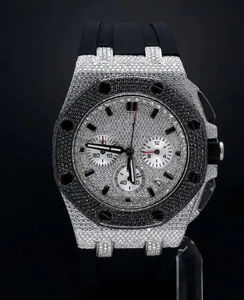 Reloj de Lujo para Hombre con Diamantes Blancos Cultivados en Laboratorio VVS, Estilo Hip Hop, con Bisel de Diamantes, el Más Vendido, Regalo para Él, Mayorista de Relojes - Product Image 2