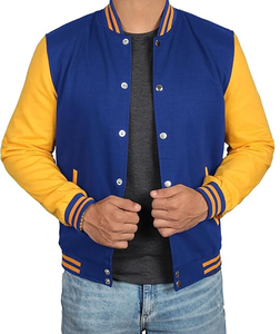Veste universitaire pour hommes - Style bomber en polaire, veste de baseball pour hommes de l'école secondaire - Product Image 2