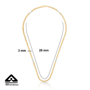 Collier en chaîne or jaune inspiré par la simplicité, unisexe - Product Image 5