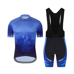 Meilleur design de maillot de cyclisme unisexe ensemble de vêtements décontracté à manches courtes séchage rapide uniforme de vélo combinaison de cyclisme pour hommes - Product Image 3