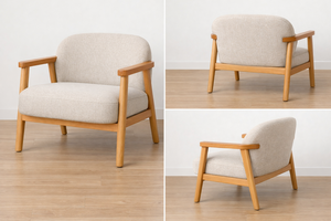 Minimalist Tufted Accent Chair Comfy Single Leisure <b>Armchair</b> Furniture <b>for</b> <b>Small</b> Apartment Living Room <b>Bedroom</b> Use - Product Image 2