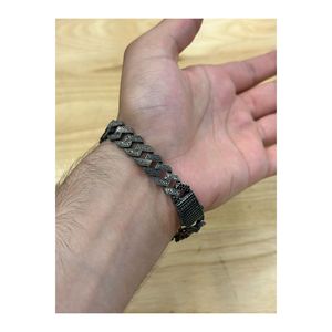 Bracciale a catena gourmet con design inciso - Argento sterling 925 - Elegante per l'uso quotidiano - Product Image 1