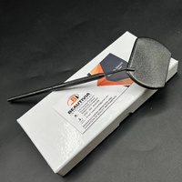Nom de marque personnalisé miroir à cils carré noir brillant miroir d'extension de cils à main en acier durable emballage de boîte de beauté
