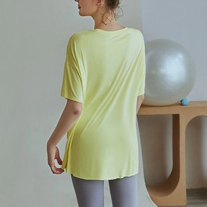 Camiseta básica de algodón con cuello redondo para mujer, informal, de manga corta, cómoda, suave, transpirable, de verano, esencial, sólida - Product Image 4