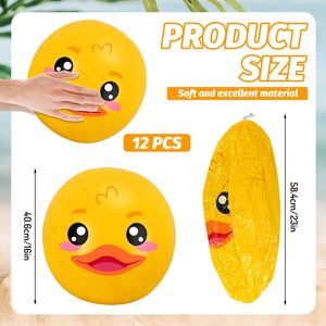 Divertido Pelota de Playa Inflable con Forma de Pato, 16 Pulgadas, PVC, Juguete para Piscina, Amarillo, Juegos Acuáticos, Recuerdos para Fiestas de Verano - Product Image 2