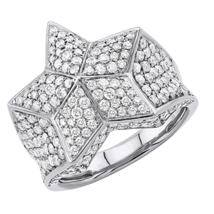 Bague en forme d'étoile de luxe en argent sterling 925 avec diamant Moissanite de qualité Hip Hop VVS pour hommes bijoux - Product Image 3