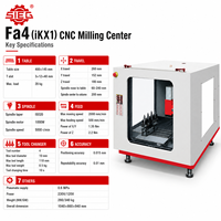 Centre d'usinage CNC 3 axes SIEG Fa4 IKX1 avec 4 outils ATC, broche ISO20, pour l'éducation, la formation, le prototypage et la petite production