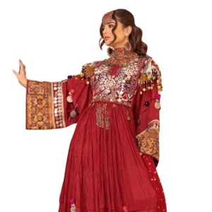 เดรส kuchi ทรงเอไลน์ยาวถึงเข่ามีเชือกผูกแบบทันสมัยสำหรับ100% - Product Image 3