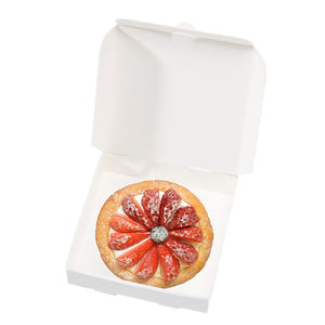 Mini boîtes à pizza jetables blanches de 5 pouces petites tartes à biscuits faveurs de fête logo OEM personnalisé 5x5x1 pouces de papier et d'aluminium - Product Image 3