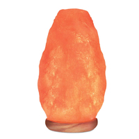 Vente chaude Meilleure Tendance Demi-Lune En Forme De Lampes De Sel Naturel Lampe Artisanale De L'Himalaya De Couleur Rose Avec Base En Bois En Gros