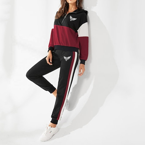 ชุดวอร์มแนวสตรีทแบบมีฮู้ดและกางเกงวอร์มสำหรับใส่วิ่งแนวสตรีทแบบมีซิปสำหรับฤดูหนาวตามสั่ง - Product Image 3