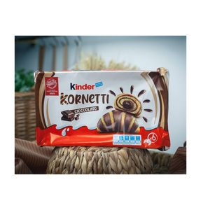Kinder Croissant Kornetti con Relleno de Chocolate, Paquete de 6, 252g, Producto Ferrero con Información de Alergénicos, Contiene Trigo, Huevos, Leche y Soya - Product Image 1