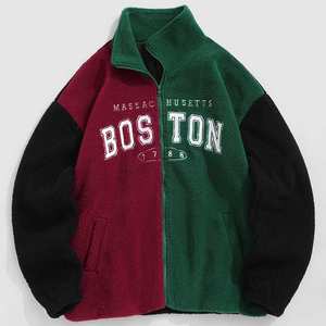 Usine OEM Sweat à capuche personnalisé de haute qualité avec broderie Pull à fermeture éclair en polaire Sherpa Sweat à capuche pour hommes - Product Image 1