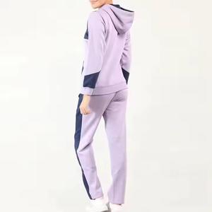 OEM Custom Logo Casual Jogging Suit Blank Cropped Hoodie and Lounge Women <b>Tracksuit</b> 2 Two Piece Set - Product Image 2