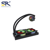 Ventiladores Eléctricos sin Aspas STK Serie LCF240 de 240 mm, 12 V, Refrigeración por Agua Integrada, Portátiles, para Automóviles, Casas Rodantes, Exteriores, Hogares, Hoteles