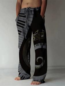 Pantalones rectos ligeros de cintura media para hombre, transpirables, estampados en 3D, gráficos, Otoño, informal, vacaciones diarias, ropa de calle, Joggers - Product Image 2