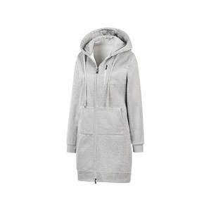 Sweat à capuche zippé sur le devant Sweat-shirt surdimensionné en coton à manches longues pour femmes - Product Image 2