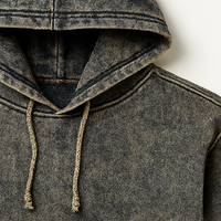 Sweats à capuche décontractés couleur unie effet délavé – Nouveau style – Qualité professionnelle