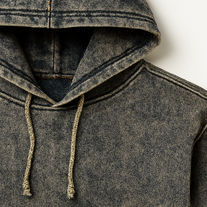 Service OEM – Sweat-shirts 100 % coton délavé à l'acide, vêtements d'hiver personnalisés pour hommes, style urbain, dernier motif uni - Product Image 5