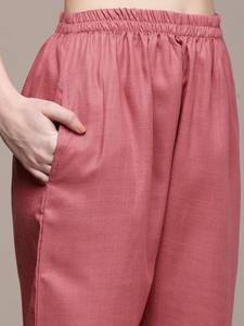 Mujeres Floral Yoke Design Regular puro algodón Kurta con pantalones indio Pakistán Salwar kameez - Product Image 4