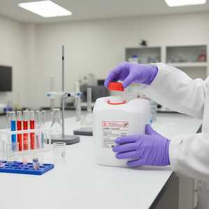 <b>Tamper</b>-Evident Plastic Screw Cap Rectangular Lab Bottles High Quality Durable Design by Burkle GmbH - Product Image 3