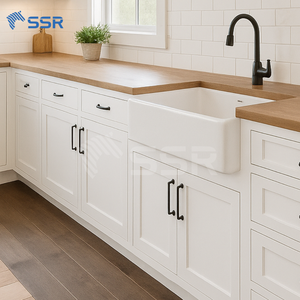 Meuble de cuisine en bois massif RTA B24 prêt à assembler, emballage plat avec portes en contreplaqué, glissières de tiroir et charnières - Product Image 5