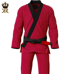 ชุดอุปกรณ์ศิลปะการต่อสู้จิวจิสึจีไออุปกรณ์ฝึกแบบดั้งเดิมสำหรับผู้ใหญ่สีแดงและสีดำ2024 - Product Image 3