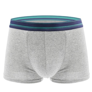 Bóxer de algodón transpirable para hombre, ropa interior elástica con logo personalizado, novedad - Product Image 4