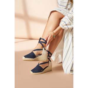 Sandali con zeppa Espadrille in tela Escala - Product Image 2