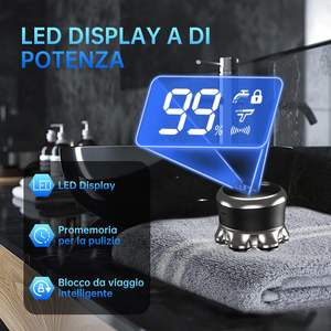 Afeitadora Eléctrica Recargable por USB para Hombres, Rasuradora de Cabeza Calva con Cabezales Giratorios, Pantalla LED, Recortadora de Barba Húmeda/Seca, Lavable - Product Image 5