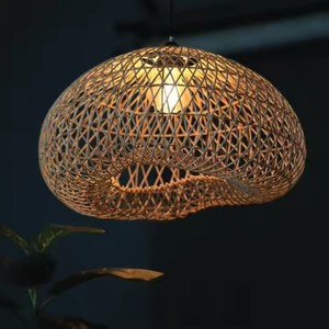 Chandelier <b>Light</b> Rattan <b>Shade</b> Lamp for Home Decor Table Lamp Aluminum Metal Living Room Bedroom Aluminum Metal - Product Image 6