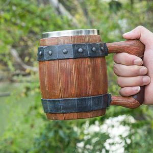 TASSE À BIÈRE FAIT À LA MAIN EN BOIS AVEC MANCHE EN BOIS Chope à bière en bois Chope à bière en gros et fabriquée à la main pour la maison et - Product Image 3