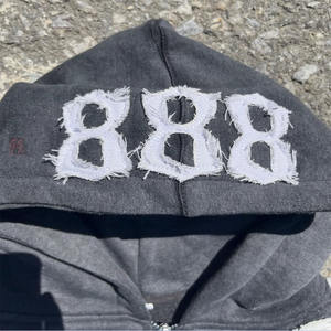 Sudadera con Capucha Extra Grande para Hombre, Gruesa, de 500 GSM, Corte Regular, Capucha Bordada, Cierre Personalizado, Lavado a la Piedra, Algodón - Product Image 5