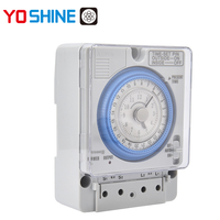 Temporizador Mecánico de 24 Horas para Montaje en Riel DIN, Controlador de Tiempo de 15A, Voltaje Universal AC110V/220V, Modos Automático/Manual/Apagado