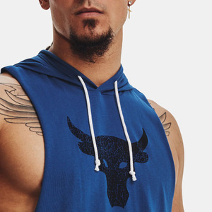 Hoodies sans manches pour hommes, sportswear d'automne uni - 100% coton molletonné, personnalisable, vêtements de sport pour la musculation - Product Image 3