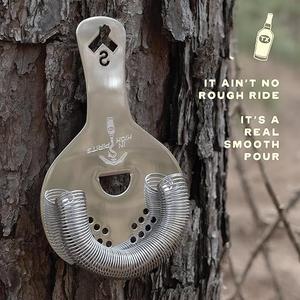 Passoire à cocktail Hawthorne en acier inoxydable, durable, à ressort, versement fluide, poignée ergonomique, idéale pour la maison et les bars - Product Image 3